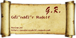 Göndör Rudolf névjegykártya