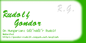 rudolf gondor business card